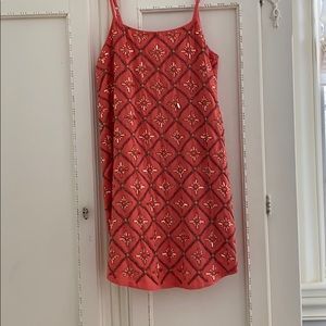 Jeweled Coral Dress